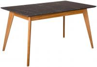 Стол Лунд раскладной 140-180 БУК-Мрамор Графит фото Стол Лунд раскладной 140-180 БУК-Мрамор Графит. Фото №1