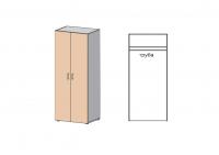 Гардероб гл. 622 мм с задней стенкой ДВП 3мм, широкий Европа Лайт