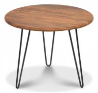 Стол журнальный HURON МДФ/металл, 55*55*45 см, Дуб Американский (ножки черные) Стол журнальный HURON МДФ/металл, 55*55*45 см, Дуб Американский (ножки черные). Фото №1