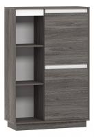 Virginia НМ 011.85 Шкаф комбинированный Правый, Белый Скандинавский/Ясень Анкор темный (KR