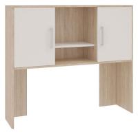 Лайт-2 Надстройка Стола компьютерного 1200 дуб сонома/белый. Фото №1