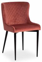 Стул MANTRA (mod. 713) ткань/металл, 49х61х82 см, высота до сидения 49 см, коралловый barkhat 15 /черный (поставляется по 4 шт)