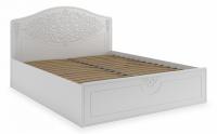 кровать АС-30 (1600*2000) Ассоль с ламелями и п/м белое дерево