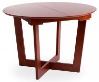 Стол круглый раскладной BORNEO (Борнео) основание бук, столешница мдф, 110x75x110+40см, Коричневый