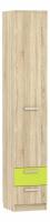 Акварель НМ 013.01-02 М1 Шкаф для белья с ящиками Лайм/Дуб сонома, Дуб Сонома