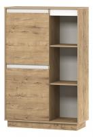 Virginia НМ 011.85 Шкаф комбинированный Левый, Белый Скандинавский/Дуб Бунратти фото Virginia НМ 011.85 Шкаф комбинированный Левый, Белый Скандинавский/Дуб Бунратти. Фото №1