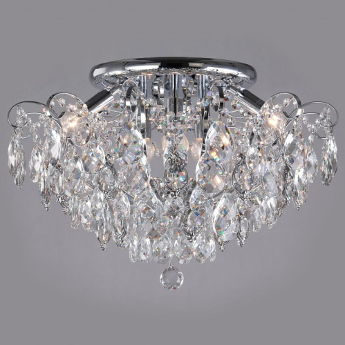 Потолочная люстра Eurosvet Crystal 10081/6 хром/прозрачный хрусталь Strotskis. Фото №1