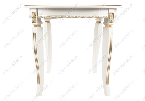 Стол деревянный Romeo молочный / патина золото. Фото №7