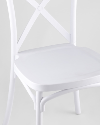 Стул Кроссбэк пластиковый белый. Фото №9