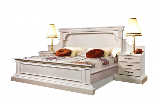 Кровать 2-х спальная Верона -27 М (180) с двумя тумбами (без основания) фото Кровать 2-х спальная Верона -27 М (180) с двумя тумбами (без основания). Фото №1