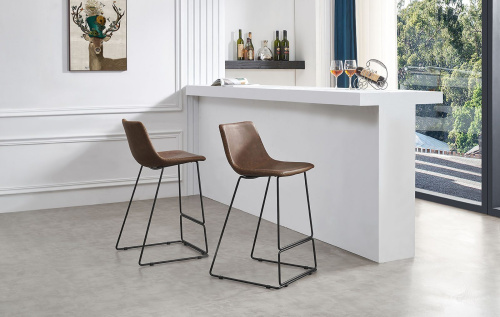 Полубарный стул CQ-8347B brown 2075. Фото №10