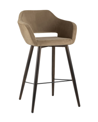 Стул барный Саймон велюр капучино фото Стул барный Саймон велюр капучино. Фото №2