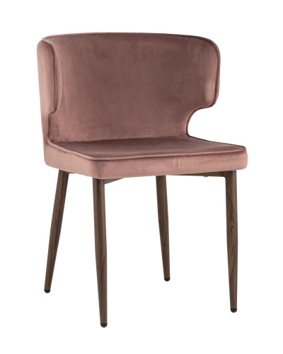 Стул Матео велюр пыльно-розовый ножки дерево. Фото №2