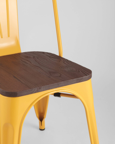 Стул TOLIX WOOD желтый. Фото №9