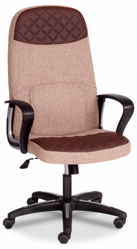 Кресло ADVANCE ткань/кож/зам, светло-коричневый/коричневый, фостер 03/36-36. Фото №1