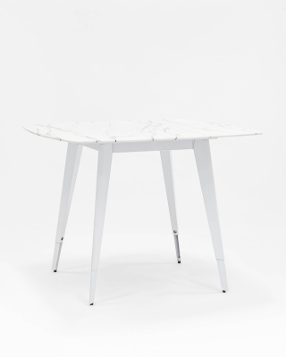 Стол обеденный Ричмонд 100*100 белый стеклянный. Фото