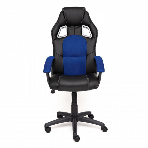 Компьютерное кресло DRIVER кож/зам/ткань, черный/синий, 36-6/10 (id:  ). Фото №2