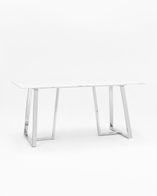 Стол обеденный Даллас 160*90 белый стеклянный. Фото