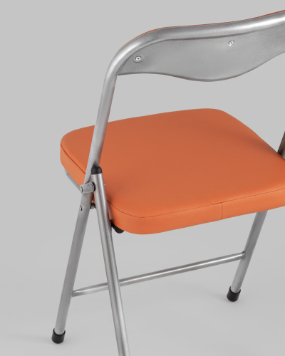 Стул складной ДЖОН металлик, оранжевый. Фото №9