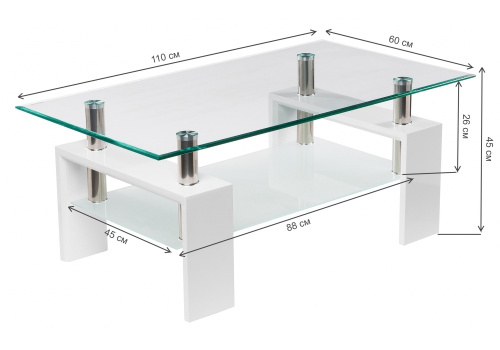 Журнальный стол CT1-052 white. Фото №2