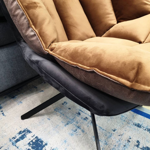 Дизайнерское кресло HUSK DC-1565F коричневое (BROWN). Фото №12