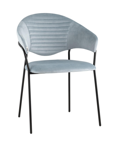 Стул Алексис велюр пыльно-голубой. Фото №1