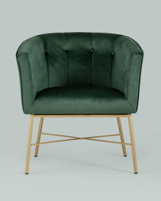 Кресло Шале велюр зеленый. Фото №5