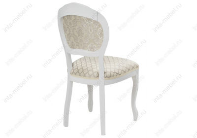 Стул деревянный Лауро патина серебро / бежевый. Фото