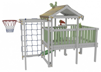 Комплекс игровой ДК10Б, бирюзовый, серый. Фото №4