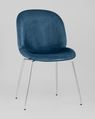 Стул Beetle маренго хромированные ножки. Фото