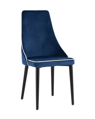 Стул Луис с кантом велюр синий. Фото №2