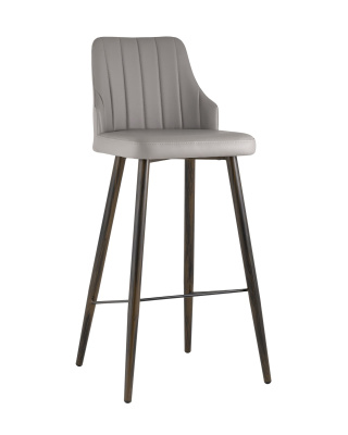 Стул барный Коналл экокожа серый. Фото