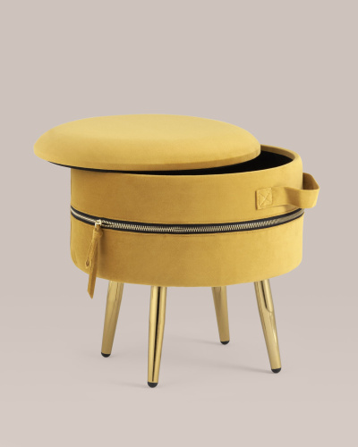 Пуф Тильда велюр охра. Фото №6