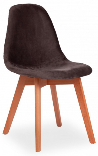 Стул Secret De Maison CINDY SOFT (mod. C1021F1) вельвет/дерево , 53 х 45 х 81 см , серый (HLR 24)/натуральный (поставляется по 4 шт). Фото №1