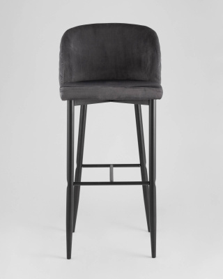 Стул барный Оскар велюр серый. Фото №4