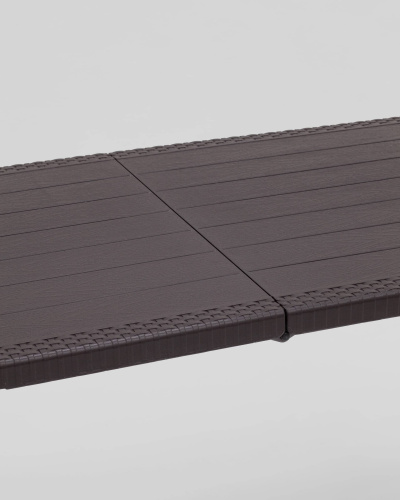 Стол складной чемодан пластиковый Кейт 180 коричневый. Фото №7