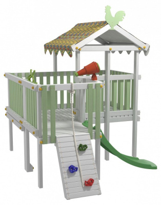 Комплекс игровой ДК8Б, бирюзовый, серый. Фото №5