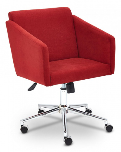 Кресло MILAN хром флок , бордо, 10. Фото №1