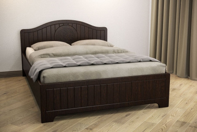 кровать 2000*1400 Монблан МБ-602К с ламелями и комплектом опор орех шоколадный. Фото