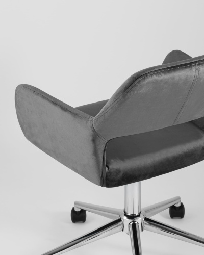 Кресло офисное Ross велюр серый. Фото №8