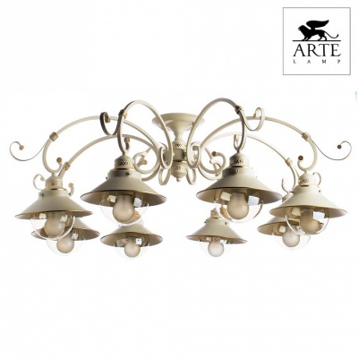Потолочная люстра Arte Lamp Grazioso A4577PL-8WG. Фото