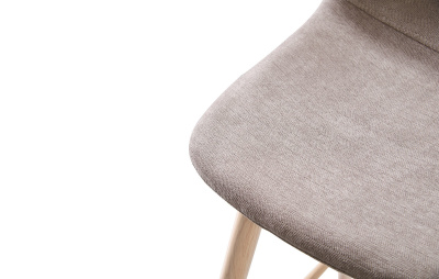 Барный стул 350B бежевый темный/дерево. Фото №2