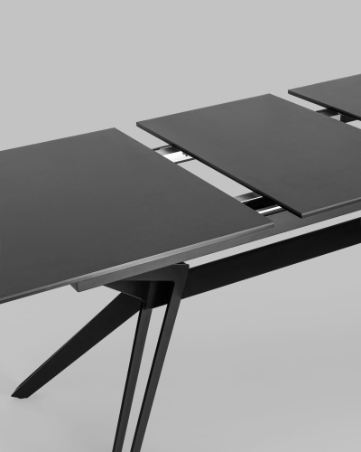 Стол обеденный Олимпия раскладной 180-230*90 керамика темная. Фото №7