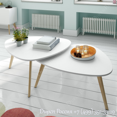 Комплект из двух столиков DUPEN CT-901 Белый фото Комплект из двух столиков DUPEN CT-901 Белый. Фото №3