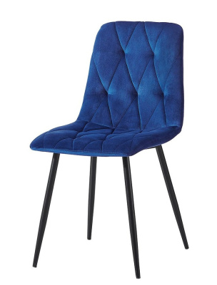 Стул C-1333 синий UF910-19/матовый черный. Фото