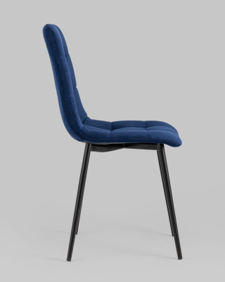 Стул Oliver велюр тёмно-синий. Фото