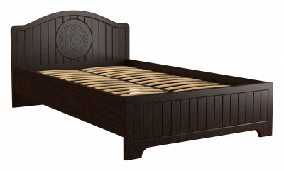 кровать 2000*1200 Монблан МБ-601К с ламелями и комплектом опор орех шоколадный. Фото