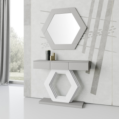 Консоль NORA 677 Piedra mate/Blanco mate. Фото №2