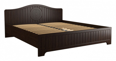 кровать 2000*1800 Монблан МБ-604К с ламелями и комплектом опор орех шоколадный. Фото