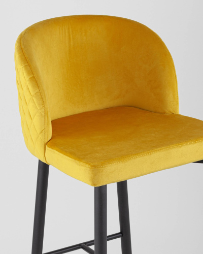 Стул барный Оскар велюр оранжевый. Фото №9